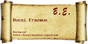 Bucsi Erazmus névjegykártya